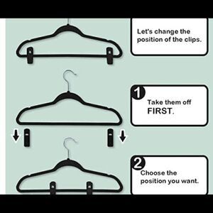 20 piece X2 (total 40 pc) velvet hanger clips.